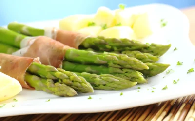 Asperges vertes au jambon cru du Valais IGP